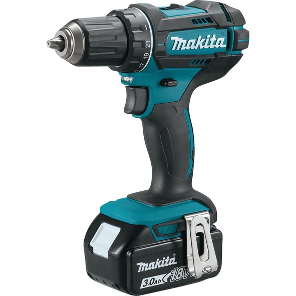 Makita Akku-Bohrschrauber 18 V/3.0 Ah +2 Akkus Ladegerät im MAKPAC