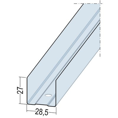 UD-Deckenrandprofil 28x27x0.6mm 3000mm vz. (16Stk./Bund)