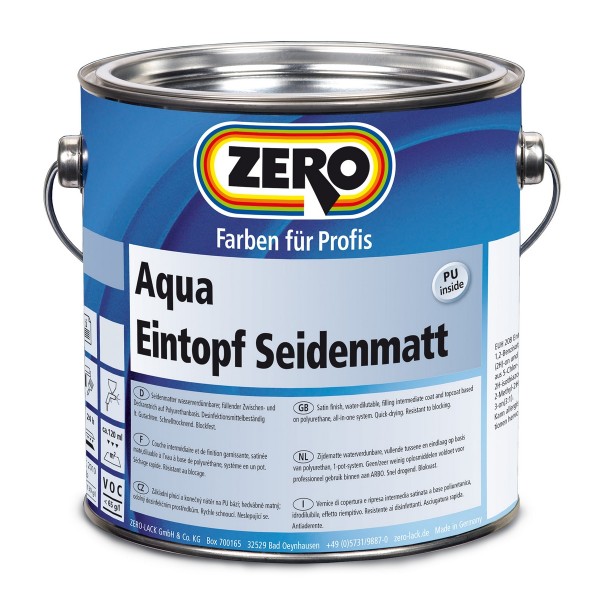 Zero Aqua Eintopf Seidenmatt weiß 2.5l