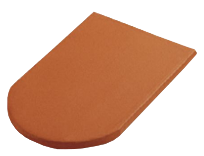 CRE KLASSIK Biber Firstanschlussziegel RS naturrot 18x26cm AUT/ROG