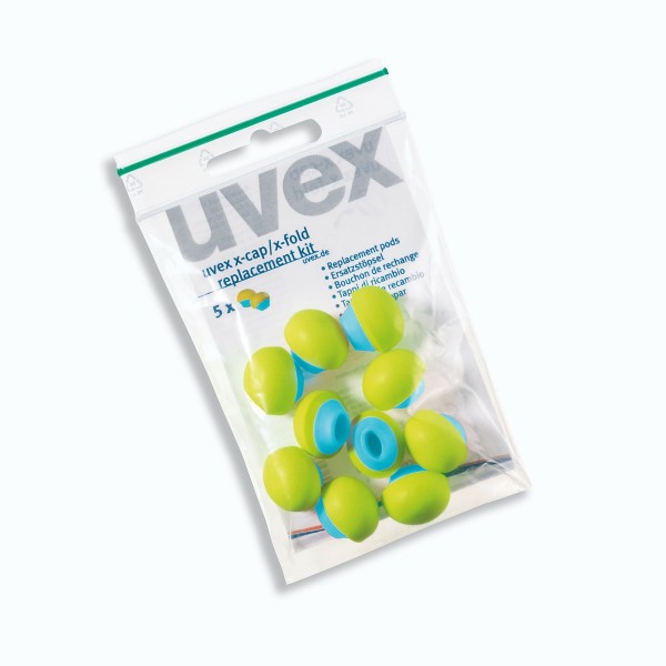 Uvex Bügelgehörschutz x-cap / x-fold Ersatzstöpsel 5 Paar