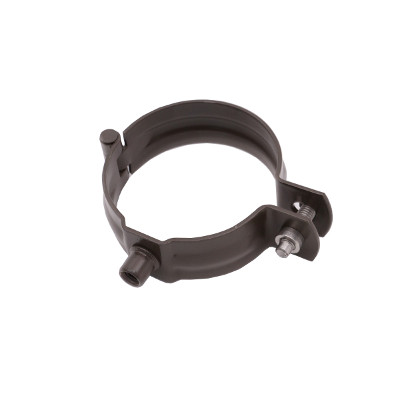 PREFA Ablaufrohrschelle DN80 braun m. Gewindemuffe M10