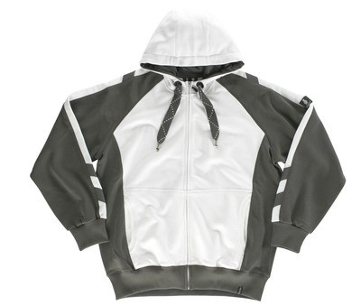 MASCOT® Wiesbaden Kapuzensweatshirt weiß/dunkelanthrazit Gr.2XL