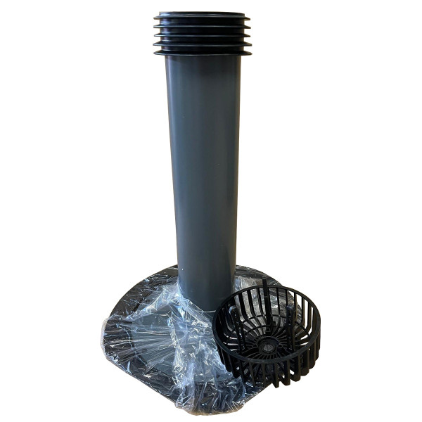 Fleck Flachdach Sanierungsablauf DN 125 Flansch Bitumen m. Kiesfang - 45100413