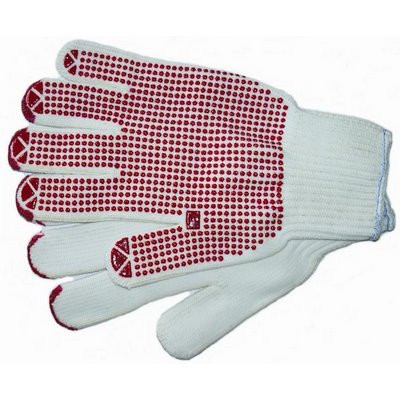 Strickhandschuh rot genoppt Gr.XL five fingers