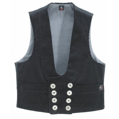 FHB HEINER Zunftweste Trenkercord o. Nierenschutz schwarz - Gr. 46
