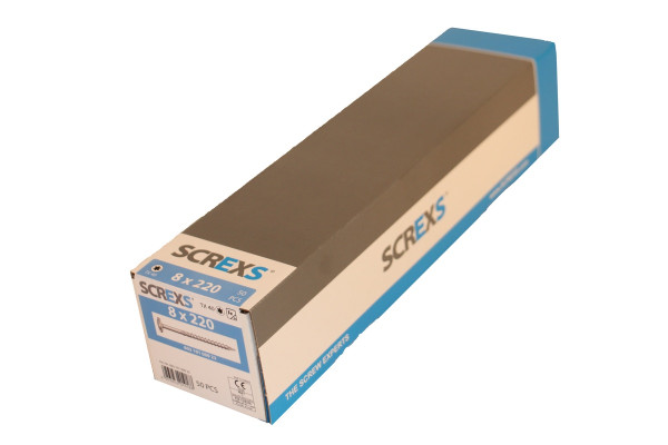 SWG wood construction screw Vz Tx 40 8.0x220 with flat head - 50 pieces