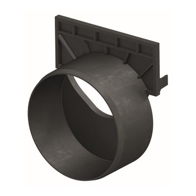 ACO Self® Stirnwand m. Stutzen DN100 f. Rinnenende Hexa/Euroline