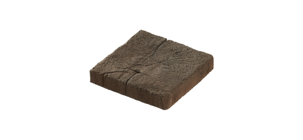 Platte LogSleeper 25x25x4cm antik-braun strukturiert