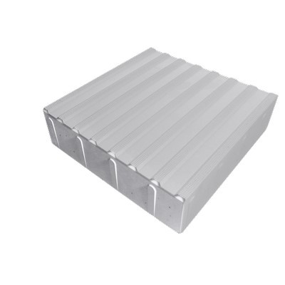 Blinden-Rippen-Platte Ri-A40mm TRAPEZ Ränd 30x30x8cm Faserbeton weiß SB Nr.470