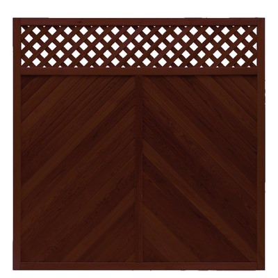 ANDREWEX Zaun Gotha lasiert 180x180cm braun - SO1818PNK--001