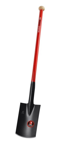 Ideal KRAFTSPATEN Gärtner Form m. rot pulverbesch. Stahlrohrstiel 92 cm
