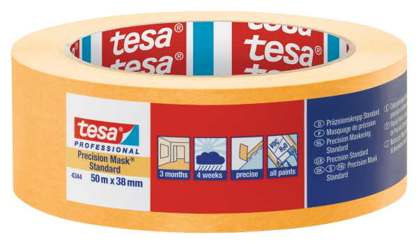 tesa® Professional Präzisionskrepp Standard 50mx38mm orange - 04344