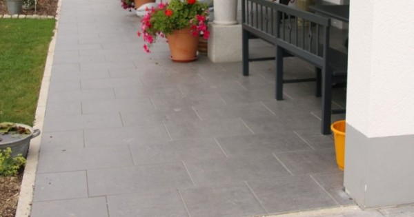 BWL Terrassenplatte Rocaro-XL granitgrau 100x40x4cm mit Fase