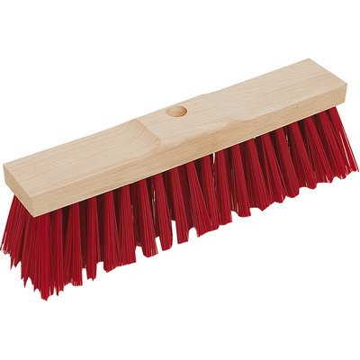 Triuso Straßenbesen 40cm o. Stiel rote Kunstborsten - STB400