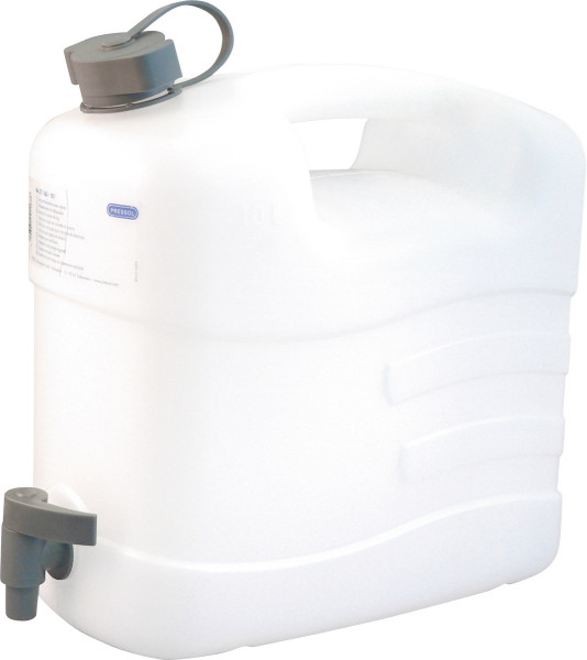 Triuso Wasserkanister m. Ablasshahn 10L 348x174x319mm weiß PE