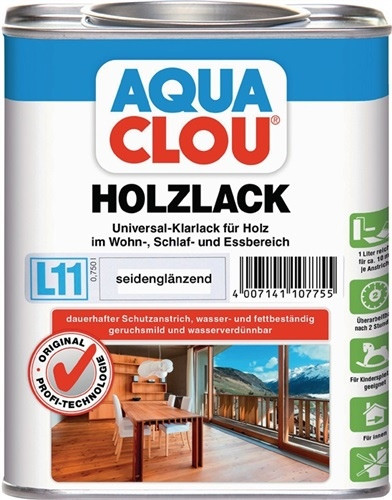 Holzlack L11 farblos seidenglänzend 750 ml Dose CLOU