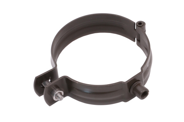 PREFA Ablaufrohrschelle DN100 braun m. Gewindemuffe M10