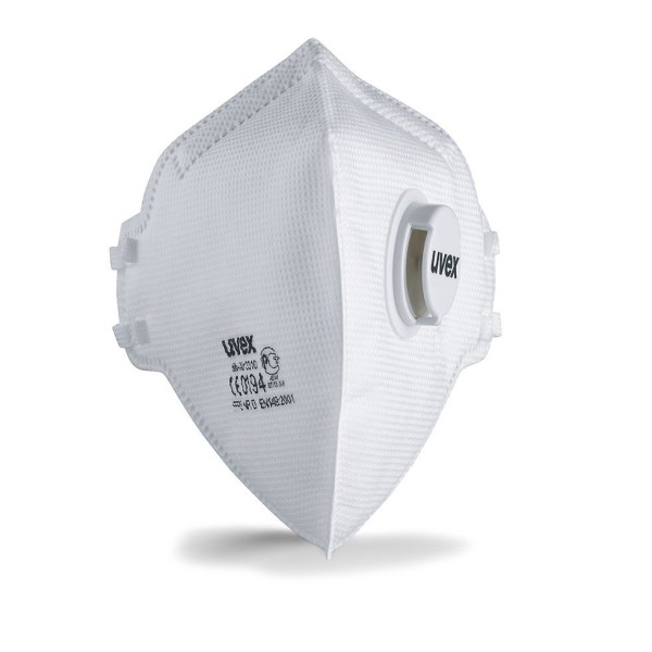 Uvex FFP3-Atemschutz-Faltmaske m. Ventil uvex silv-Air 3310 weiß - 3 Stück