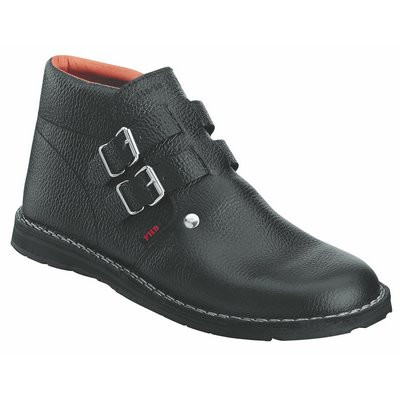 FHB Dachdecker-Stiefel Doppelschnalle schwarz - Gr. 42 Autoreifensohle