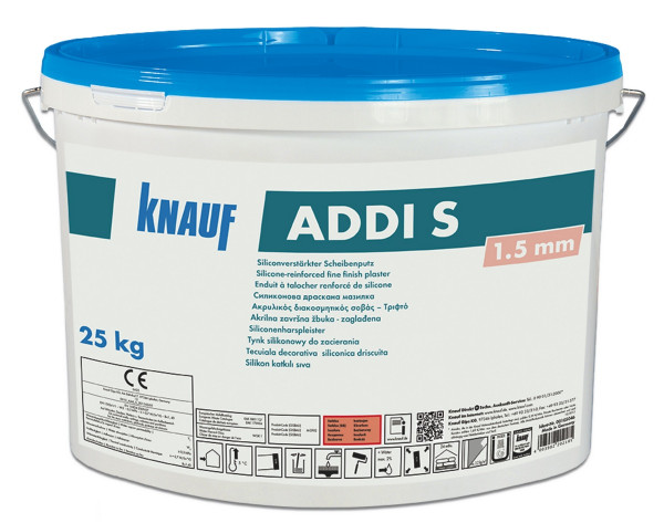 Knauf Addi S 1.5mm weiß 25kg Siliconharzverstärkter Scheibenputz