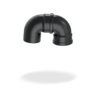 SitaVent Rohrbogen 2 x 87.3° DN 100 aus Polypropylen - 17900011