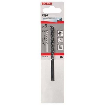 Bosch Metallbohrer HSS-R DIN363 6x57x93mm