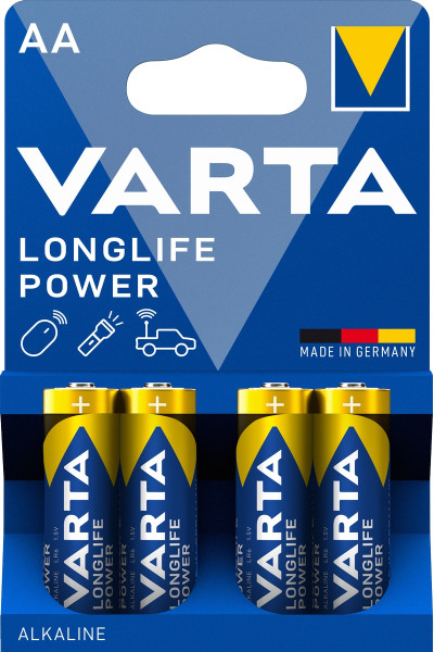 VARTA Batterie Longlife Power AA Alkali 4er Blister (DE)