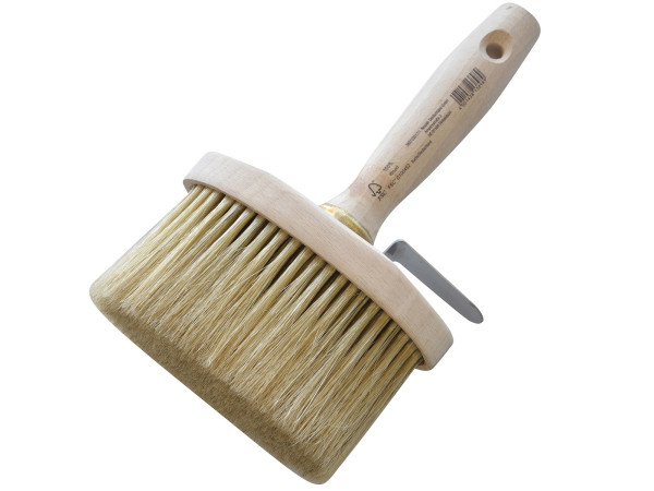 Fassaden Streichbürste oval Gr. 135x60mm Chinaborste hell gestanzt, zertifiziert