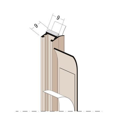Maisch Anputzleiste m. Schutzlippe 2.6m 03712 f. Innen u. Außenputz (10mm) weiss