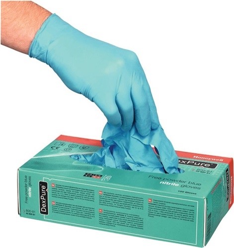 Einweghandschuh Dexpure 800-81 Gr.XL EN blau Nitril 374-2 Kat.III 100 ST/BX