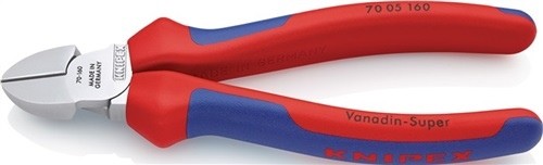 Seitenschneider L.125mm Kopf KNIPEX verchr.2K-Hülle