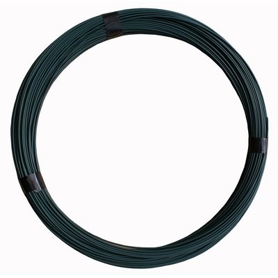Spann-u. Bindedraht 2.0mm/50m verzinkt und grün ummantelt RAL 6005