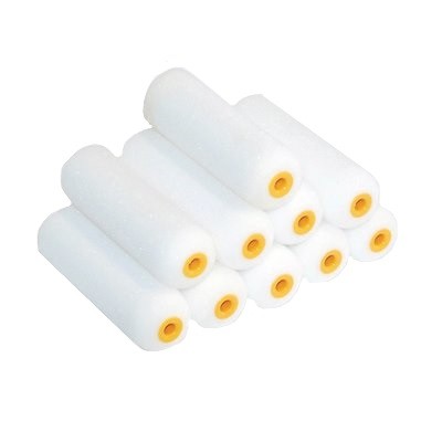 Nespoli radiator roller foam superfine 10cm white 10 pack rounded on both sides