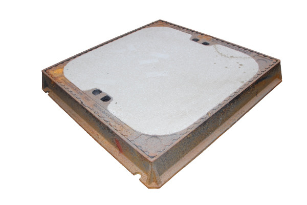 Kabelschachtabdeckung LW 700/700, Kl. D o. Entlüftung, Deckel/Rahmen: Beton-Guss