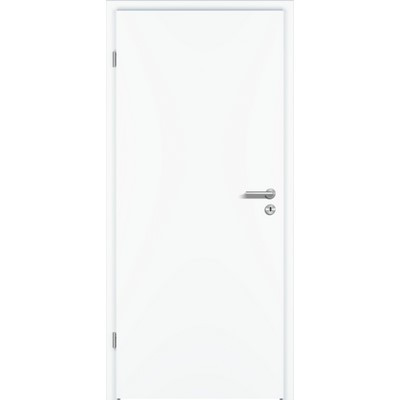 Garant standardowe drzwi biały lakier S 9016 RSP 860x2110mm małe. Zaokrąglona krawędź BB V0020 DIN L