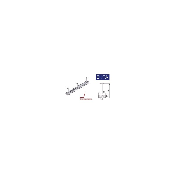 PEC-TA-CE-38/17-FV-PKF-3050mm Ankerschiene 3050mm lang Feuerverzinkt