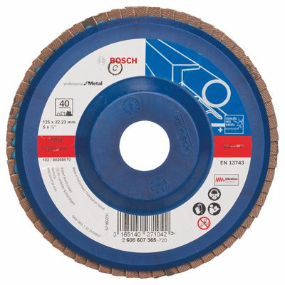 Bosch Fächerschleifscheibe Expert Metall 125x22.23mm K40