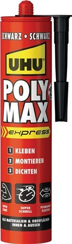 Kleb-/Dichtstoff POLY MAX EXPRESS 425g schwarz Kartusche UHU