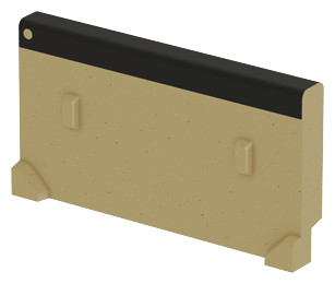 ACO PowerDrain V125P Kombistirnwand für Flachrinne, für Rinnenanfang/-ende