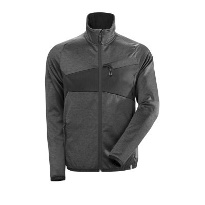 MASCOT® Fleecepullover m. Reißver. dunkelanthrazit/schwarz Gr. L