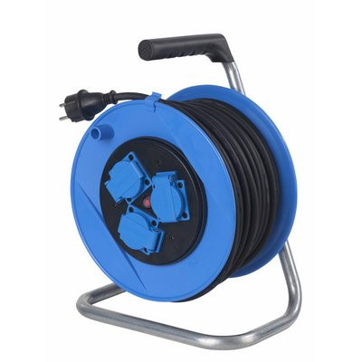 Schwabe Sicherheits-Kabeltrommel 260mmØ 230V/16A max.3500W - H07RN-F 3G1.5 40mtr