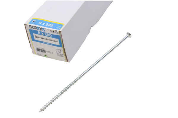 SWG wood construction screw Vz Tx 40 8.0x280 with countersunk head - 50 pieces