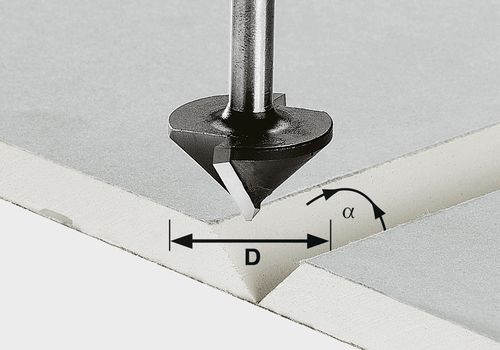 Festool Gipskartonfräs Hw D12.5/45Grad