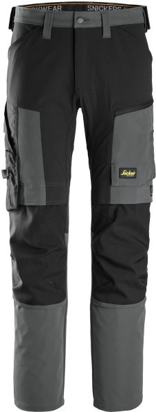 Snickers 6318 AllroundWork Gr. 56 4-Wege-Stretchhose stahlgrau-schwarz
