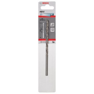 Bosch Metallbohrer HSS-G DIN340 5x87x132mm
