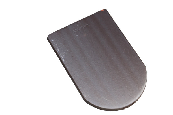 CRE KLASSIK Biber Firstanschlussziegel RS Nuance altgrau engobiert 18x26cm ROG