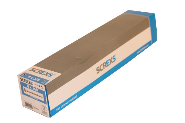 SWG wood construction screw Vz Tx 40 8.0x260 with flat head - 50 pieces