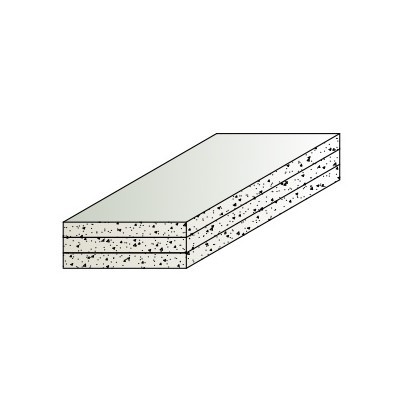 RUFA Gipsriegel D 37.5/B 75/L 2500mm bestehend aus 12.5 GKF