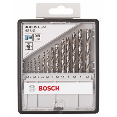 Bosch Metallbohrer-Set HSS-G Robust Line 13tlg.